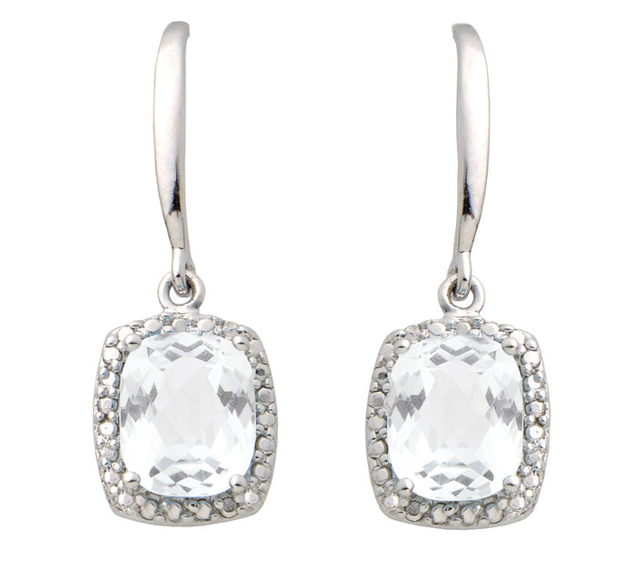 Genuine Topaz & Sterling Silver Earrings