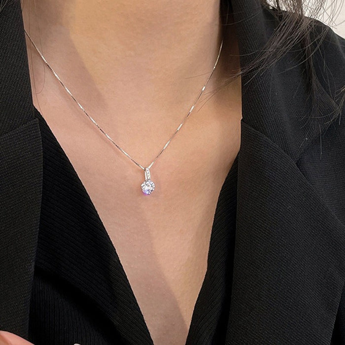 Geometric teardrop necklace