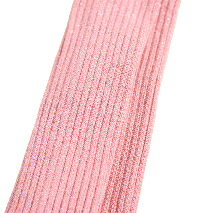 Glitter Rib Tights - Blush
