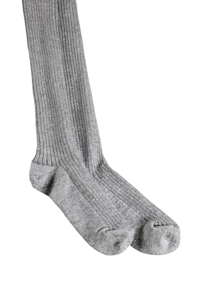 Gray tights socks on a white background