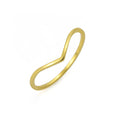 Gold V-Wave Minimalist Ring | Waterproof Stainless Steel Curved Stacking Band