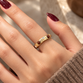 Golden Ember Open Ring