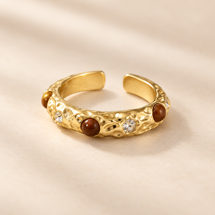 Golden Ember Open Ring