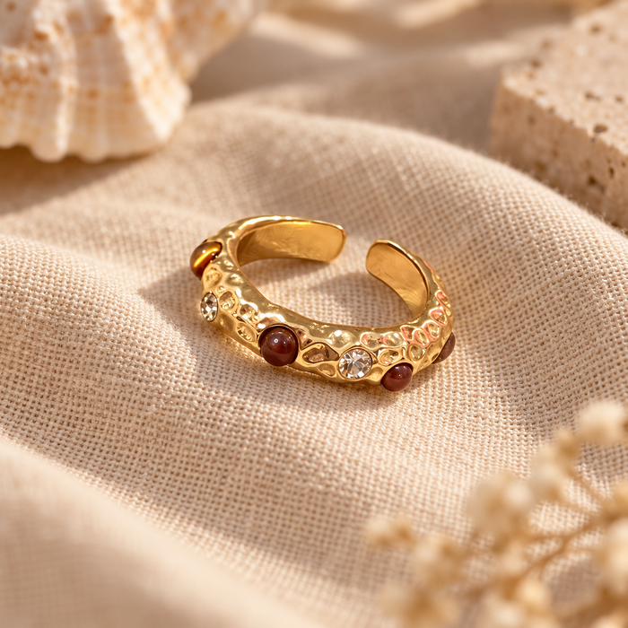 Golden Ember Open Ring