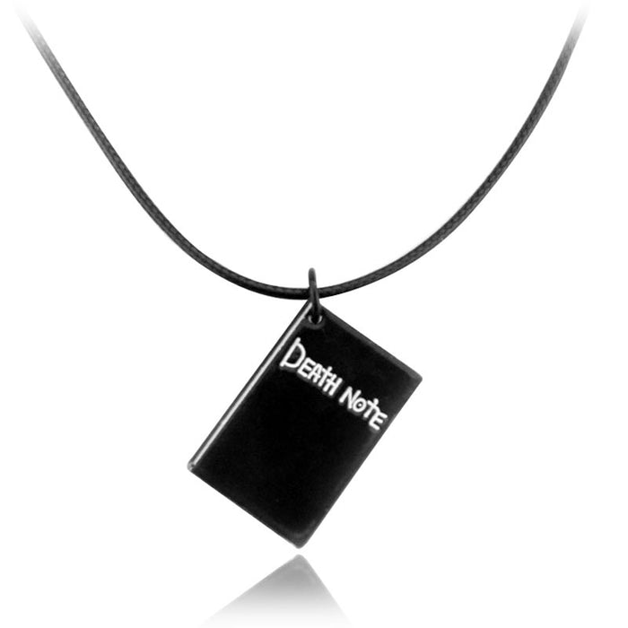 Gothic Anime Pendant Necklace Set | Death Note Inspired Cross & Notebook Jewelry