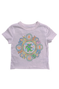 Children's t-shirt with colorful graphic design on a white background