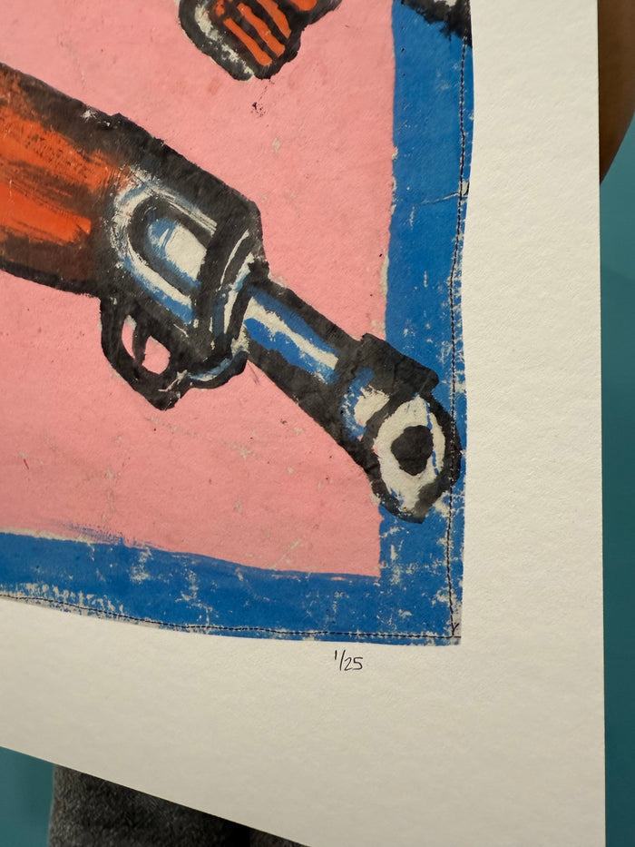 Guns - Limited Edition Archival Giclée Print from Static Medium by Mr. Brew