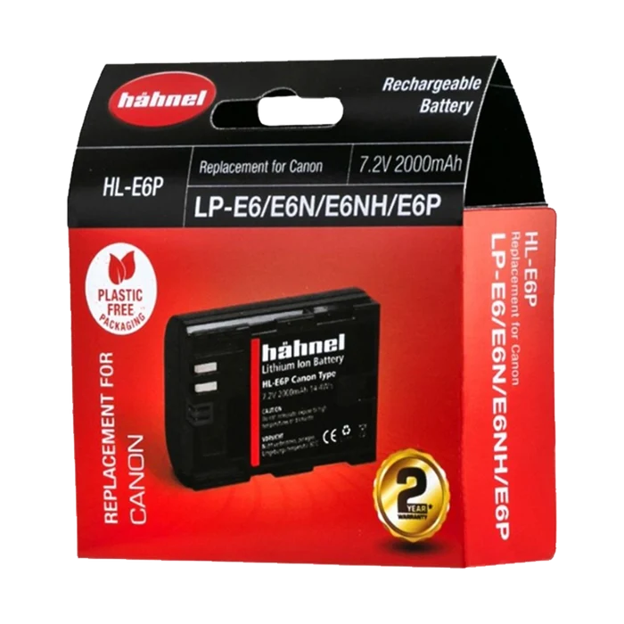 Hahnel HL-E6P Battery Pack for Canon (LP-E6, LP-E6N, LP-E6NH, LP-E6P)