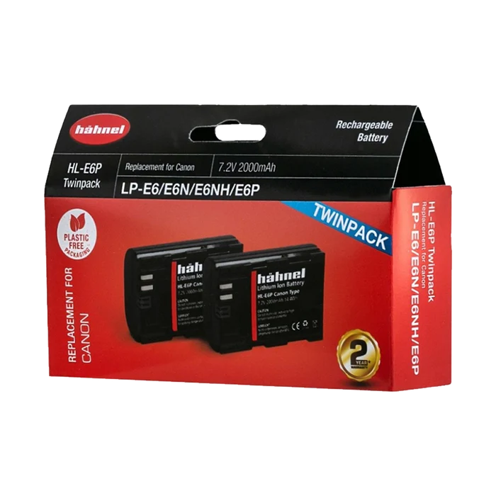 Hahnel HL-E6P Twin Battery Pack for Canon (LP-E6, LP-E6N, LP-E6NH, LP-E6P)