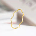 Hammered Wave Eternity Ring | Waterproof Titanium Steel Organic Stacking Band