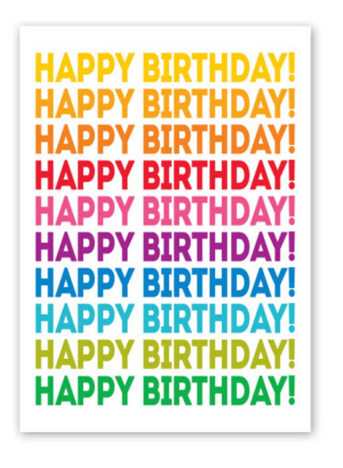 Happy Birthday Repeat Card