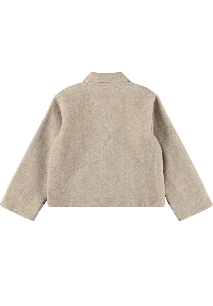 Beige jacket on a white background