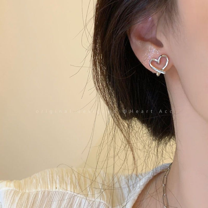 Heart Ear clip earrings set