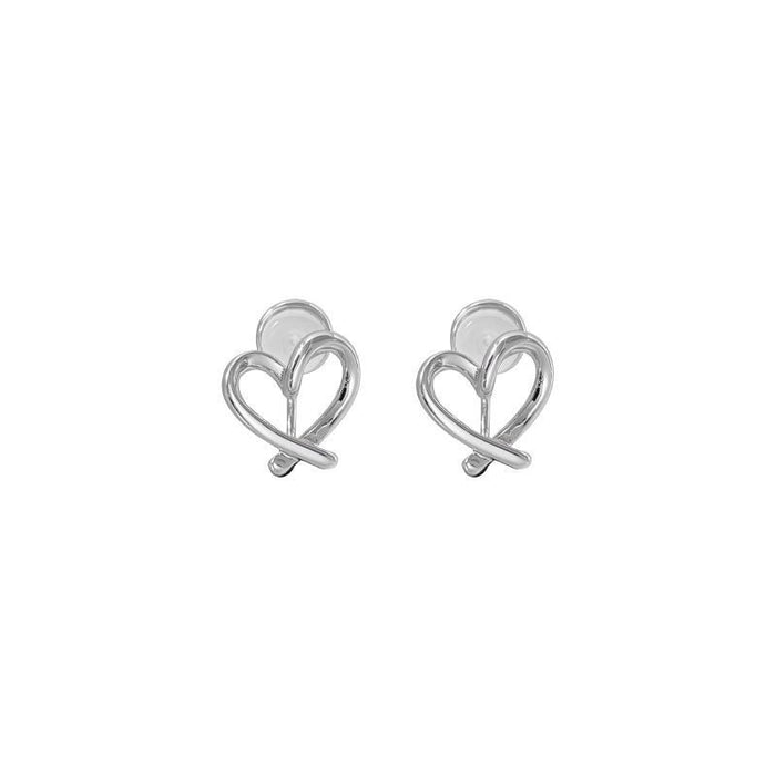 Heart Ear clip earrings set