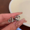 Heart Ear clip earrings set