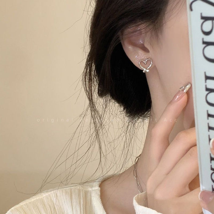 Heart Ear clip earrings set
