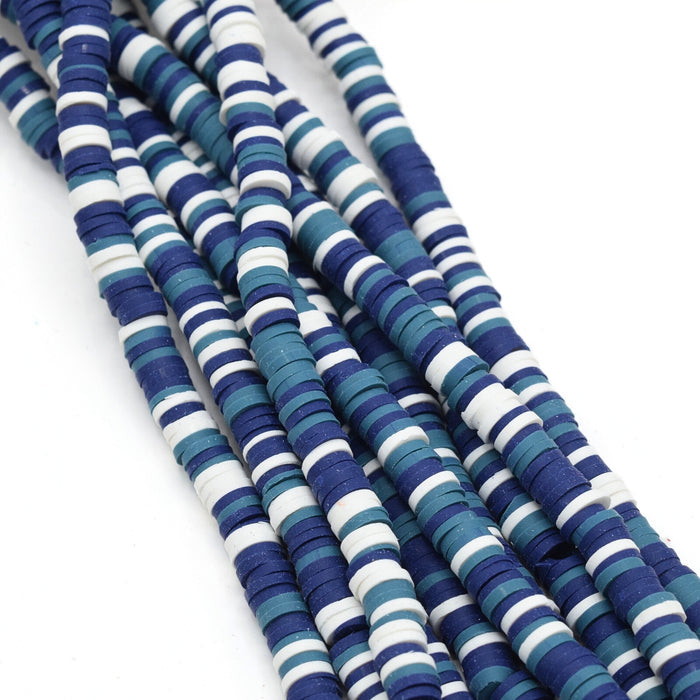 Heishi Polymer Clay Round Beads 6x1mm (3,100pcs/160Inch) - Mixed