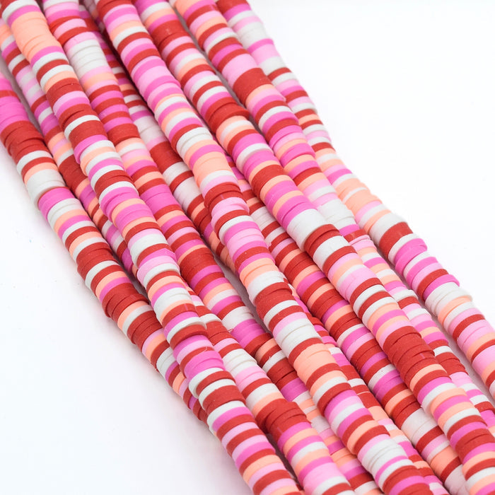 Heishi Polymer Clay Round Beads 6x1mm (3,100pcs/160Inch) - Mixed