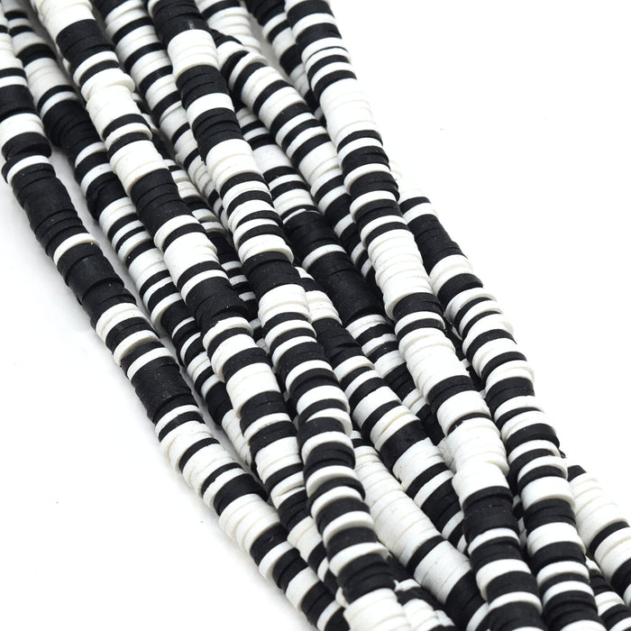 Heishi Polymer Clay Round Beads 6x1mm (3,100pcs/160Inch) - Mixed