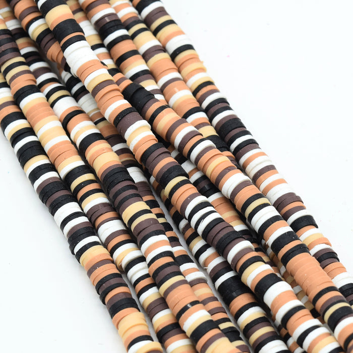 Heishi Polymer Clay Round Beads 6x1mm (3,100pcs/160Inch) - Mixed