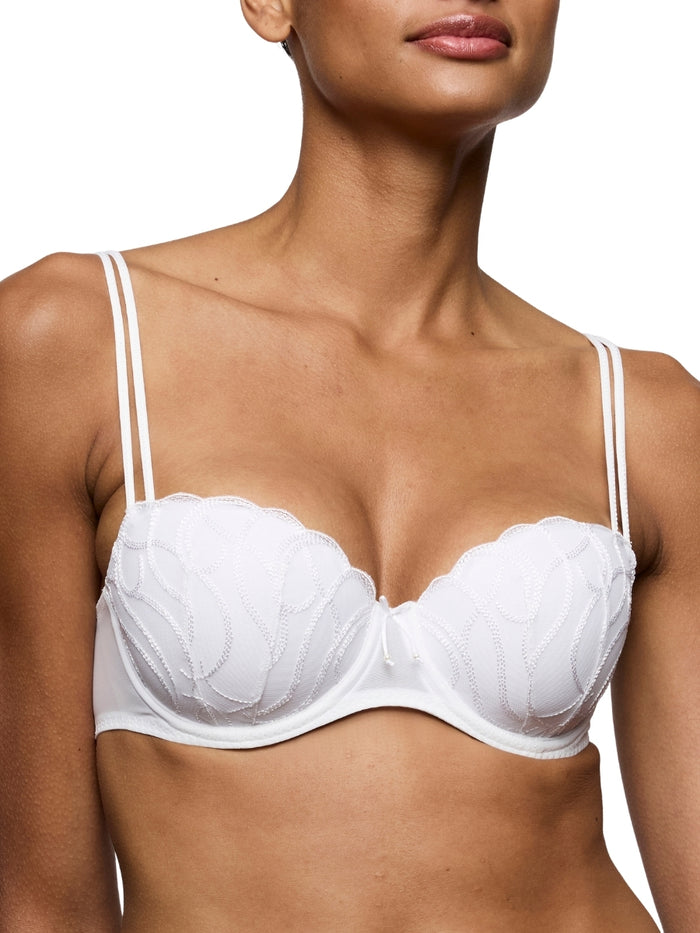 Heleen Padded Balcony Bra - White