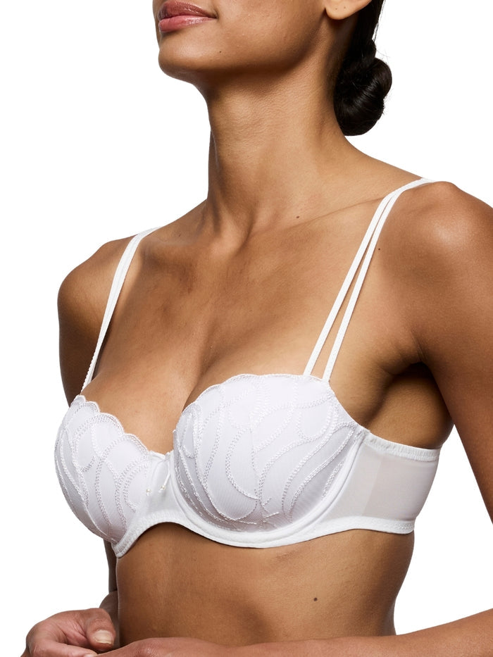 Heleen Padded Balcony Bra - White