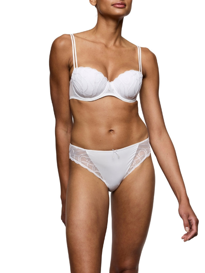Heleen Padded Balcony Bra - White