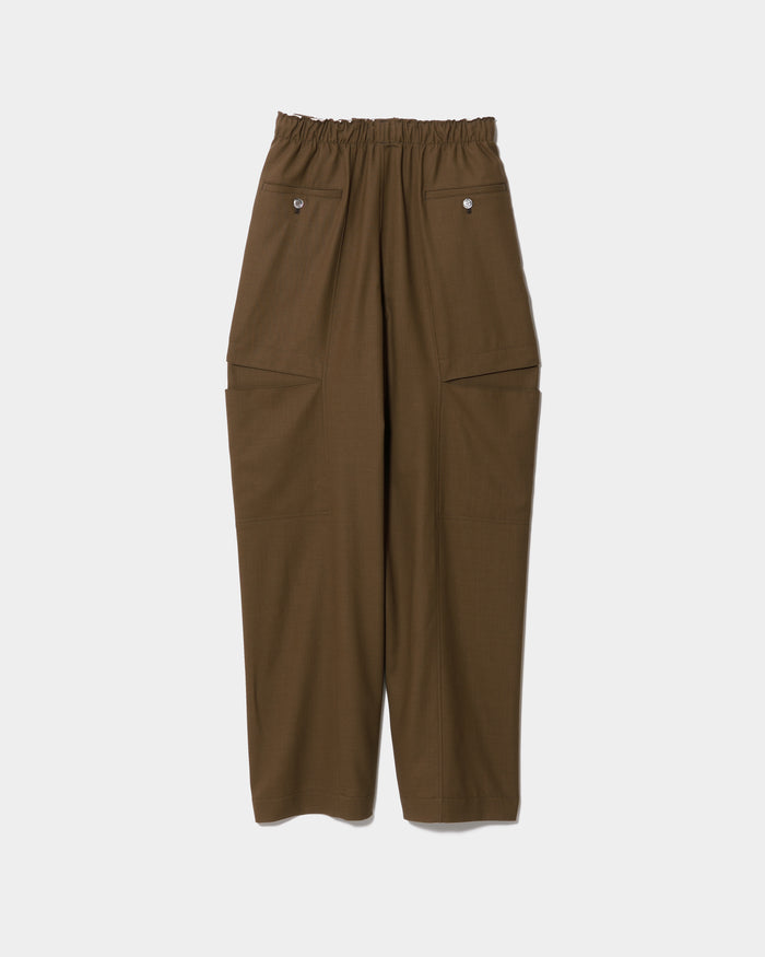 high twist gabardine trompeloeil bowpants