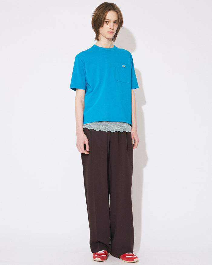 high twist jersey regular-fit metallic embroidery Tshirts
