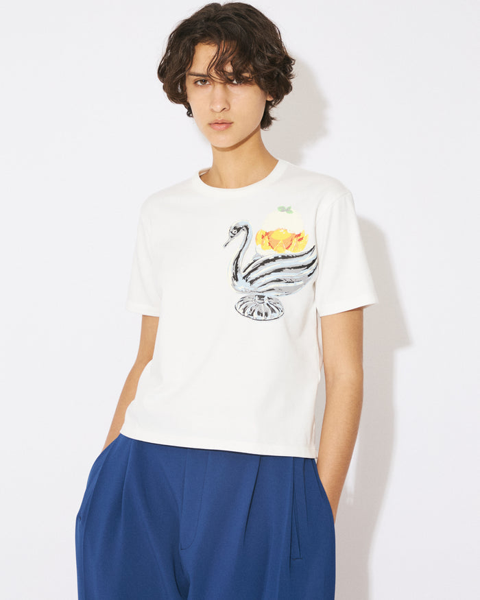 high twist jersey regular-fit Peach Melbaprint T-shirts