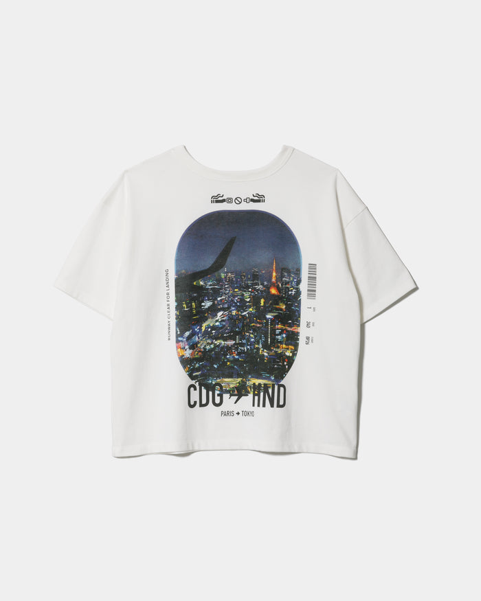 hightwist jersey regular-fit TOKYO⇔PARIS print T-shirts