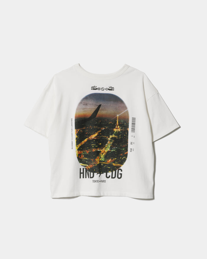 hightwist jersey regular-fit TOKYO⇔PARIS print T-shirts