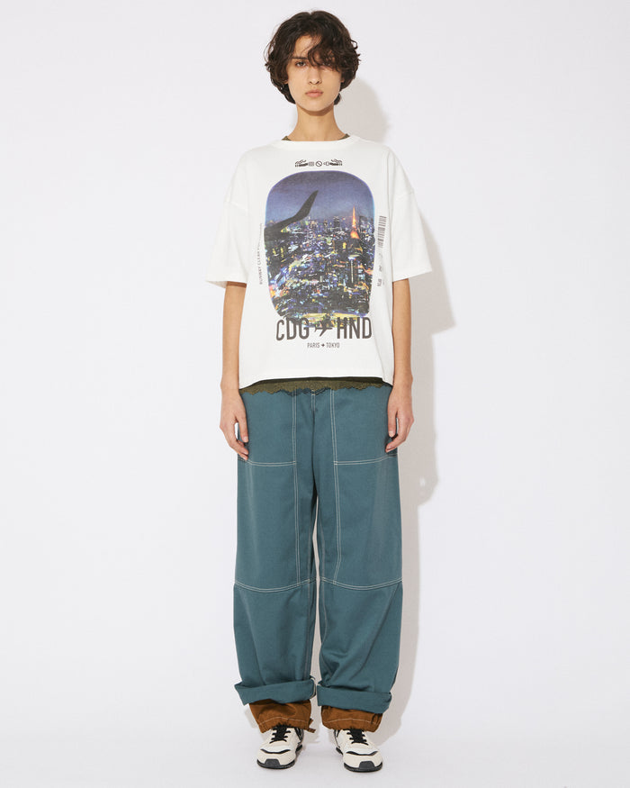 hightwist jersey regular-fit TOKYO⇔PARIS print T-shirts