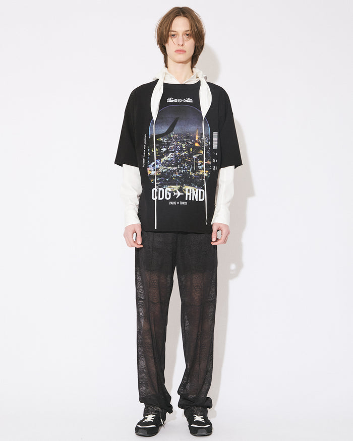 hightwist jersey regular-fit TOKYO⇔PARIS print T-shirts