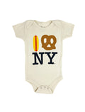 Hot Dog Pretzel NY Organic Onesie