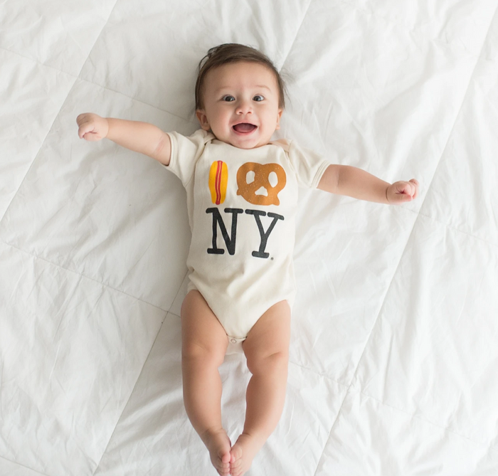 Hot Dog Pretzel NY Organic Onesie