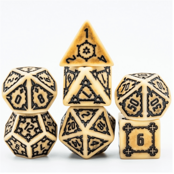 Huge Parchment Castle RPG Dice Set