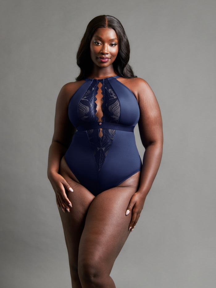 Indulgence Bodysuit - Navy Blue