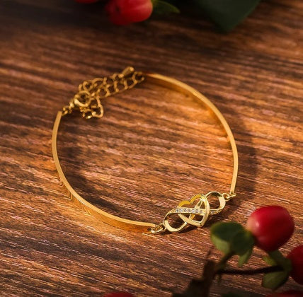 Infinity Heart Bracelet with Custom Message Card | Mr Batz