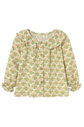 Iris green floral baby blouse