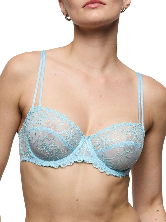 Jane Horizontal Seam Balcony Bra - Milky Blue