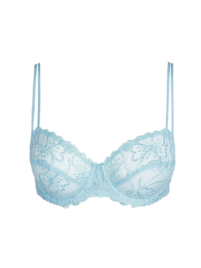 Jane Horizontal Seam Balcony Bra - Milky Blue