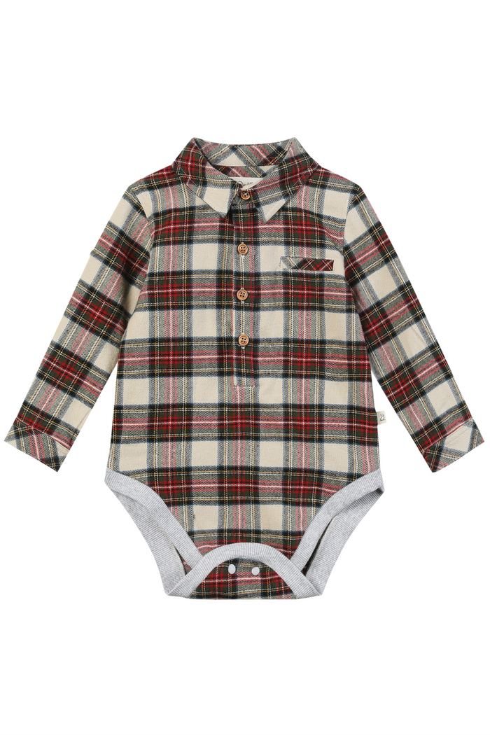Plaid onesie for babies