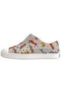 Sneaker with skateboard pattern on a white background