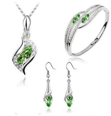 Jewelry Set - Earrings - Necklace and Bracelet Crystal Alloy