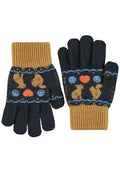 Pair of gloves with animal pattern on a white background