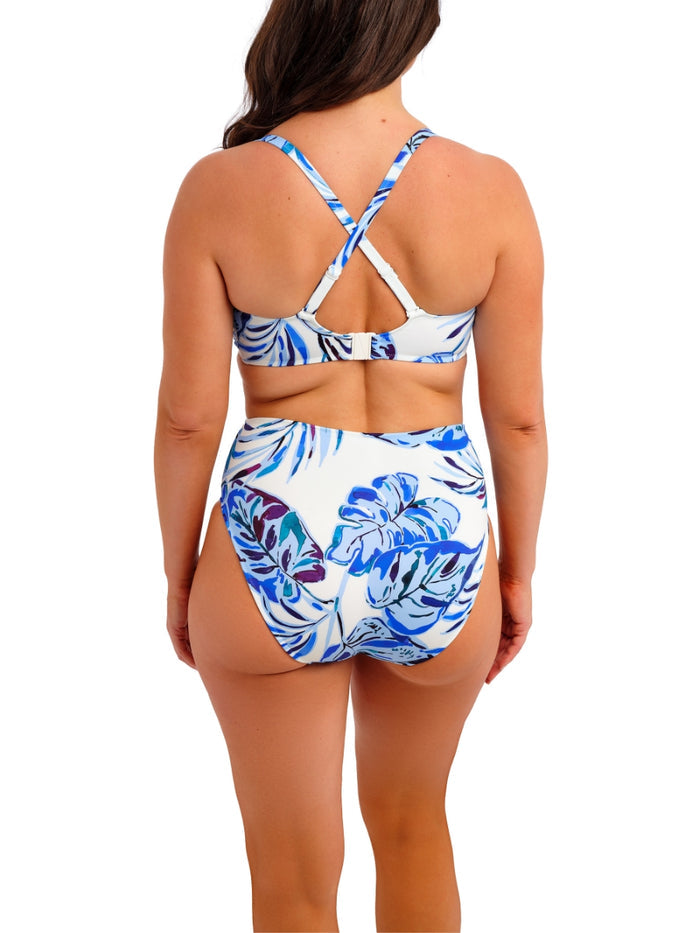 Kefalonia Plunge Bikini Top - Tranquil Blue