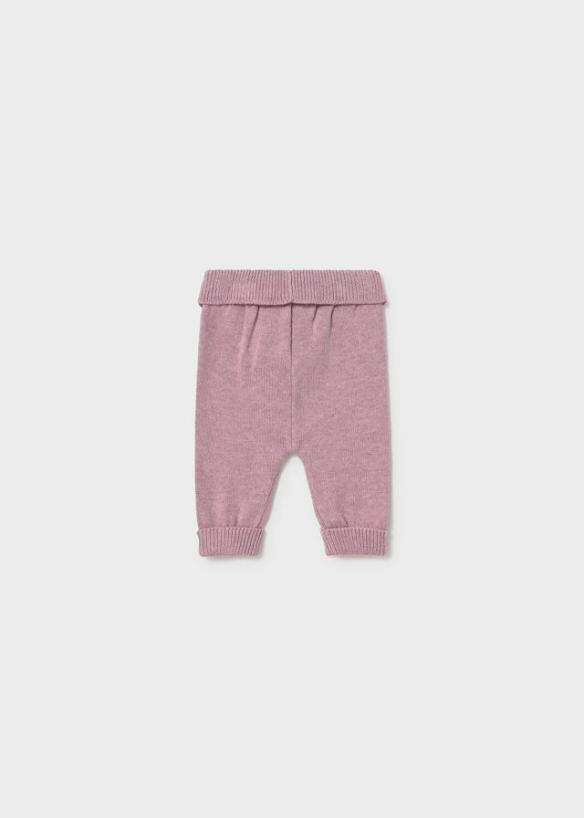 mauve knit leggings
