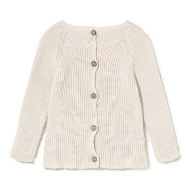 Back of sweater with buttons on a white background