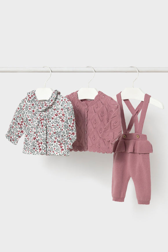 Knit Overalls 3pc Set